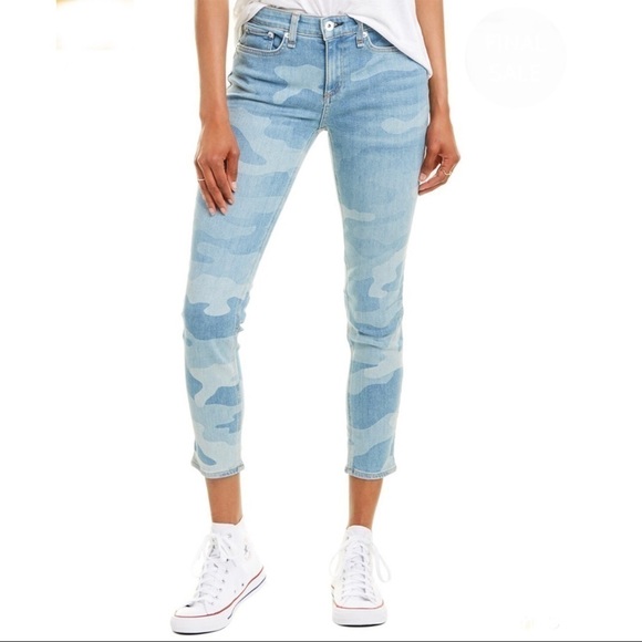 Rag & Bone Cate Mid-Rise Ankle Skinny Camo Jeans - Picture 1 of 10